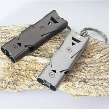 European double tub stainless steel whistle